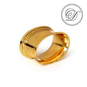 סט 6 חבקים למפיות זהב