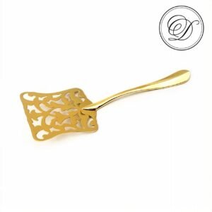 כף הגשה לעוגה זהב מסוגנן