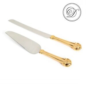 סט הגשה לעוגה זהב