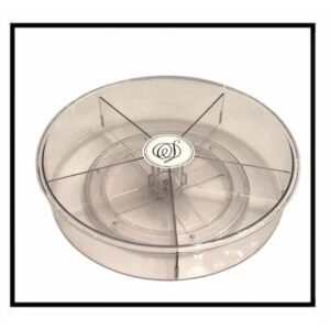 מגש מסתובב לאחסון בקבוקים ורטבים