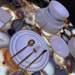 צלחת מנה עיקרית פנינה מהודר 10 יחידות